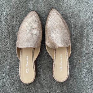 Chinese Laundry rose gold loafers/driving shoes
